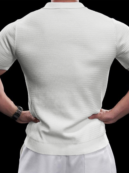 FlexKnit Active Knitted Buttonless Polo